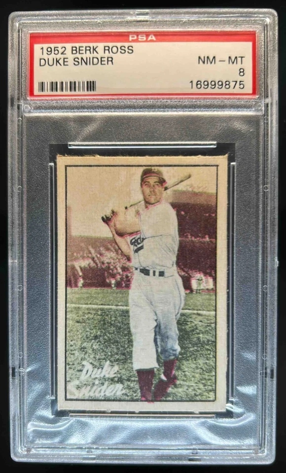Berk Ross Duke Snider 1952 #NNO Dodgers PSA 8