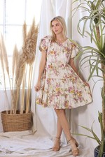 Johnny Was Jade Magnolia Tiered Floral Mini Dress L35223