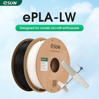 eSUN PLA-LW 3D Printer Filament 1.75mm 1KG Light Weight for 3D Printers RC Model
