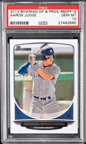AARON JUDGE 2013 BOWMAN DRAFT & PROSPECTS #BDPP19 PSA 10 CAPTAIN AMERICA MVP