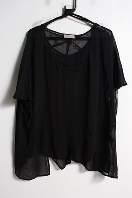 Label Lab Womens Sheer Top - Black - Size Medium M (K45)