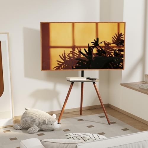 ECOTINY Tripod Easel TV Stand for 43 to 65 Inch LCD LED OLED Screen, HW1074BK