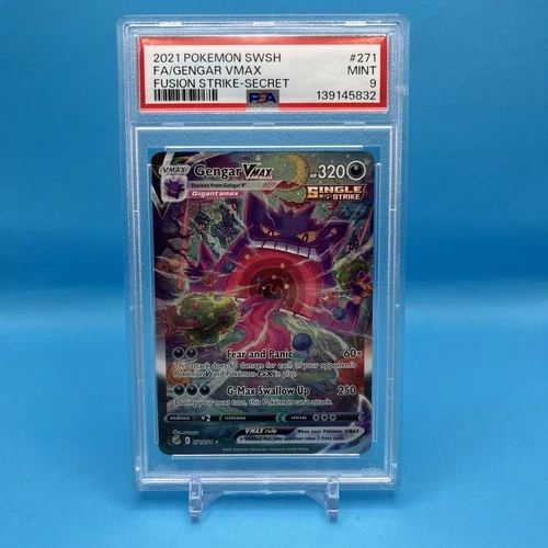 PSA 9 Gengar VMax Alternate Art Fusion Strike 2021 Pokemon Card 271/264 English