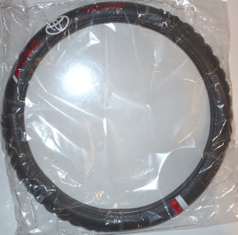 Car Truck TRD Steering Wheel Cover Gray Anti-Slip for Toyota - Image 4 of 4