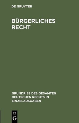 Bürgerliches Recht (Gebundene Ausgabe) (US IMPORT)