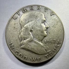 1952 Franklin Half Dollar 50C 90% Silver Business Strike Circulated US Coin