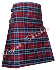 Clan Thompson Red Modern Tartan Kilt, Men Traditional 8 Yard kilt Custom Size