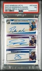 2023 PANINI TRIPLE AUTO JORDAN ADDISON PUKA NACUA ZAY FLOWERS ROOKIE 7/25 PSA 7