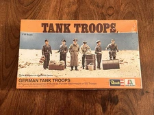 Vintage 1/35 Scale Revell/Italeri German Tank Troops 6 Figures & Accessories New