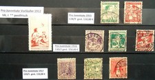 Schweiz. Pro Juventute 1912-1917. Die ersten mit Vorläufer. Gestempelt. Mi. 380€