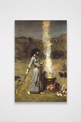 The Magic Circle John William Waterhouse 1886 Witch Painting