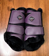 Lemieux, Fleece edge brushing boots, Fig purple, Large