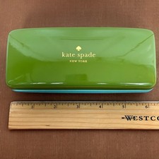 Kate Spade New York Eyeglass Sunglasses Case Green Blue w/ Cleaning Cloth