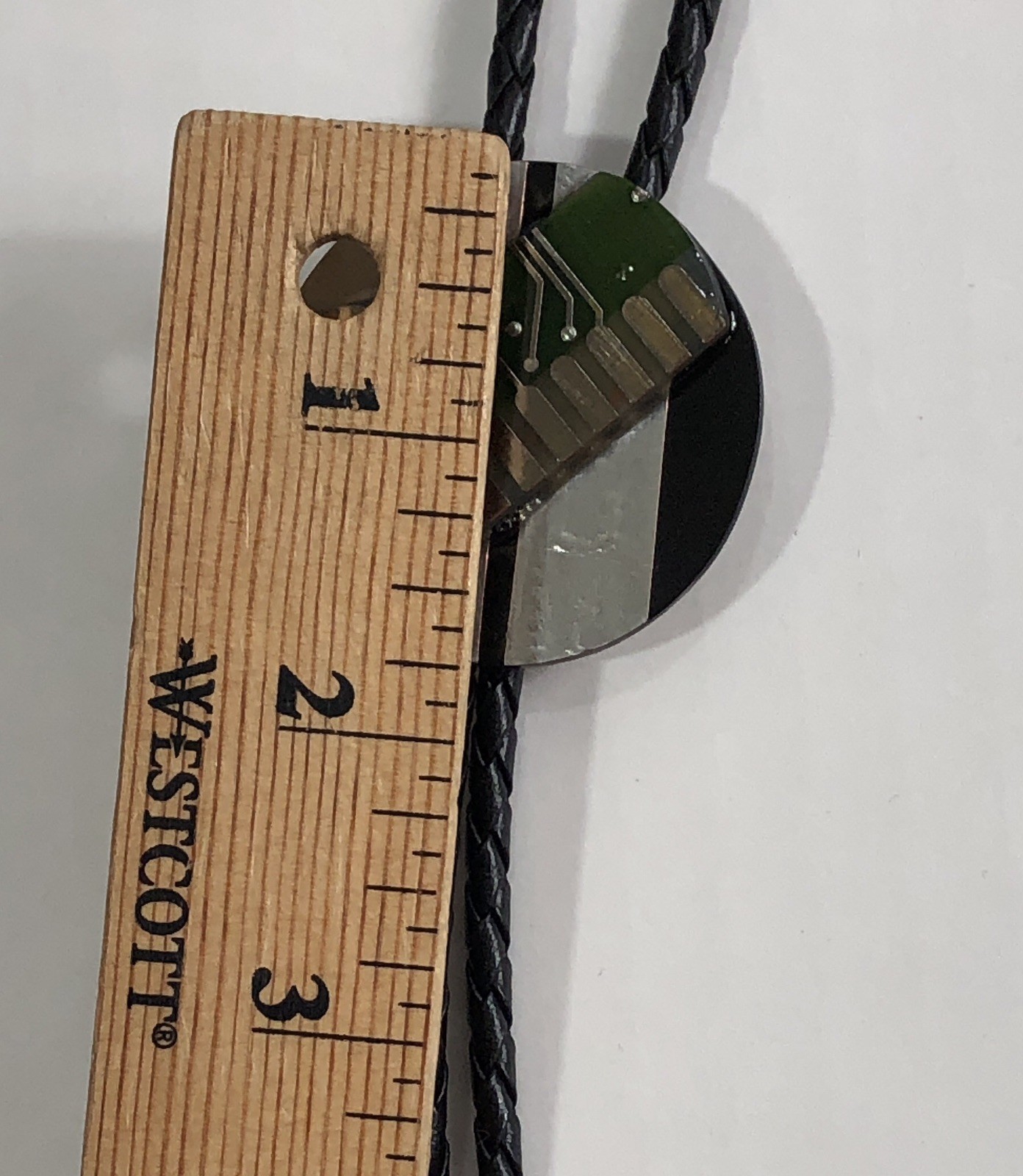 Circuit Board Bolo Tie Adjustable Slide Marion C. Martinez Artisan - NWT