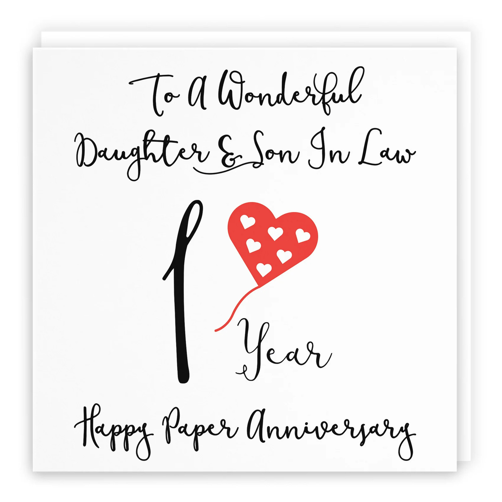 1st Daughter And Son In Law Anniversary Card Love Heart