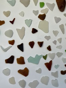 Heart Shaped Chesapeake Bay Sea Glass Authentically Shaped and Sea Tumbled