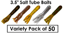 Tube Baits Soft Plastic Bass Fishing Lures Salty Dipped Tubes Craw Swim Jig 3.5”