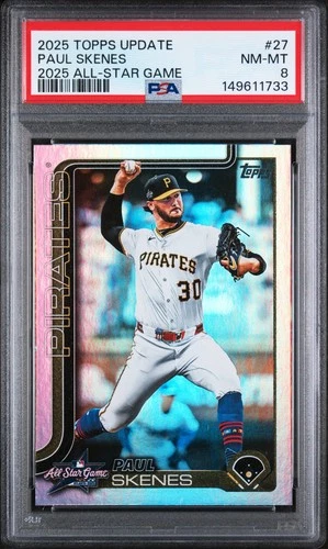 2025 TOPPS UPDATE #ASG-27 PAUL SKENES PSA 8 MINT PITTSBURGH PIRATES MLB