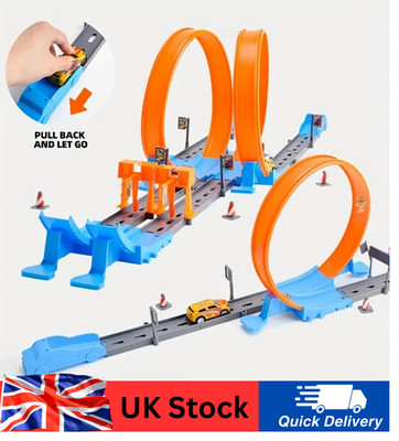 42Pc Children's Hot Wheels Style Loop The Loop Stunt Track Race Cars ...