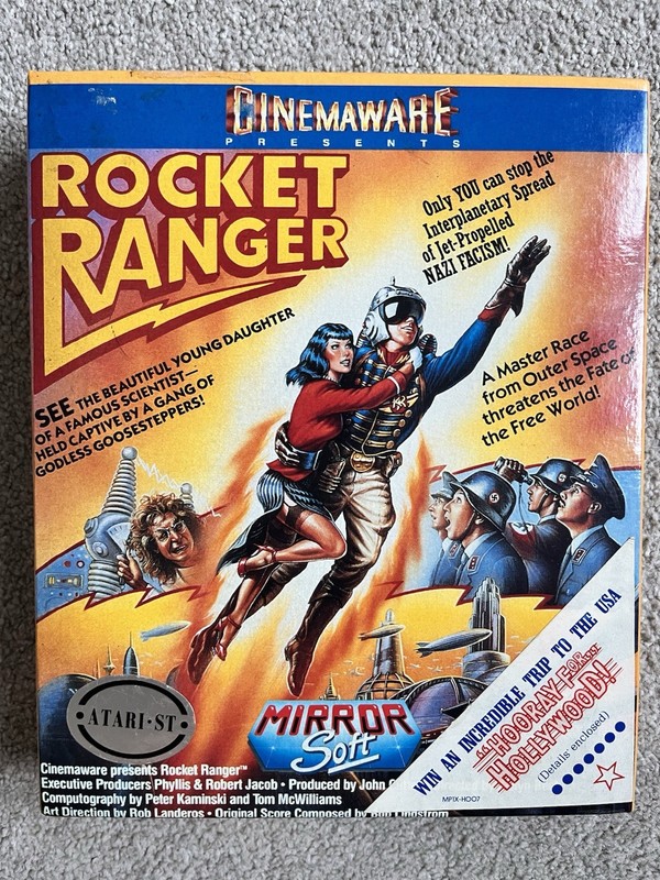 Rocket Ranger Atari ST Game with Manuals, Decoder Reel & Box