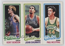 1980-81 Topps Kent Benson John Shumate Paul Westphal #229-212-84 HOF 1ar2