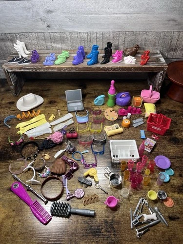 Barbie And Fashion Doll Accessories Lot. Shoes, Kitchen And Home, Fashion Plus