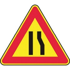 SEGNALETICA CANTIERE D/90cm Strettoia asimmetrica a DESTRA- F. II 386