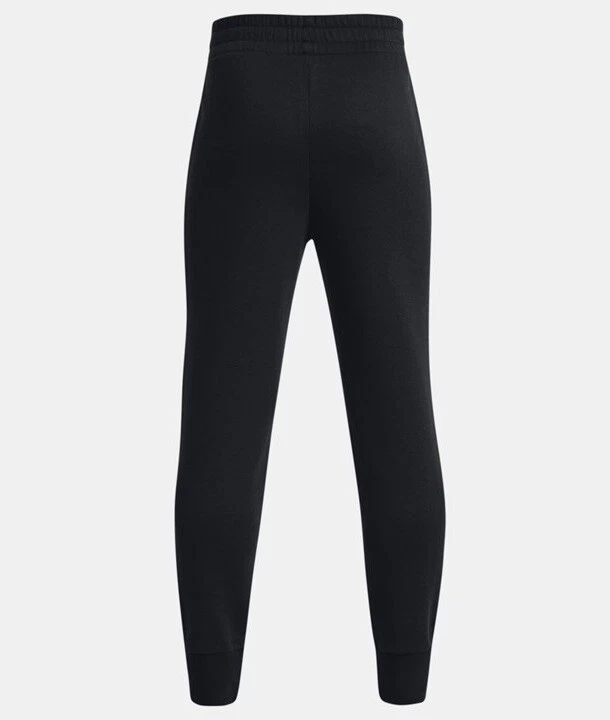 UNDER ARMOUR Girls UA Rival Fleece Joggers ** BLACK/WHITE - Size YXL ** NWT - Image 2 of 3