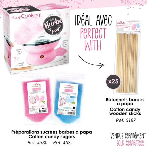 ScrapCooking - Machine Barbe à Papa - Kit Complet pour faire Barbes à Papa Ma... - Afbeelding 8 van 10