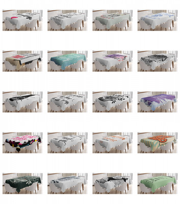 Ambesonne Saying Design Tablecloth Table Cover for Dining Room Kitchen