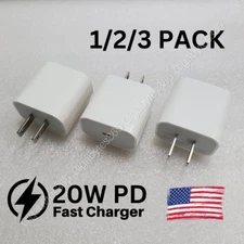 Type C Fast Charger Block For iPhone 14 13 12 11 Pro 20W Power Adapter Head Lot