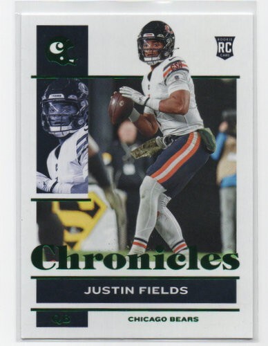 2021 Chronicles Green Foil RC Rookie Justin Fields Chicago Bears #19
