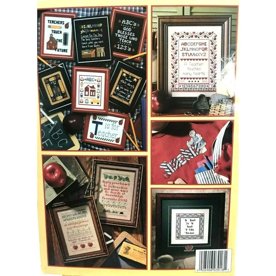 Cross Stitch Leisure Arts Teachers Gifts Galore Pattern 32 Designs 3018 VTG 1998 - Image 2 of 4