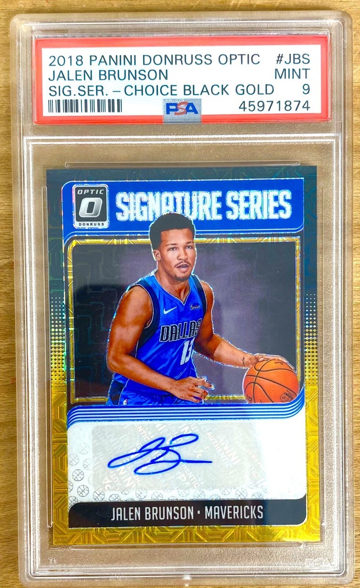 2018 Donruss Optic Jalen Brunson Rookie BLACK GOLD CHOICE AUTO 6/8 