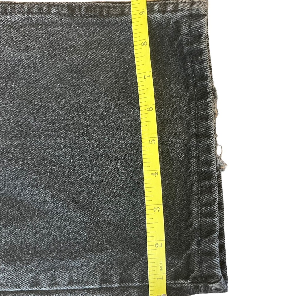 Wrangler Men Jeans 42x32 Black Relaxed Fit Straight Leg High Rise Denim