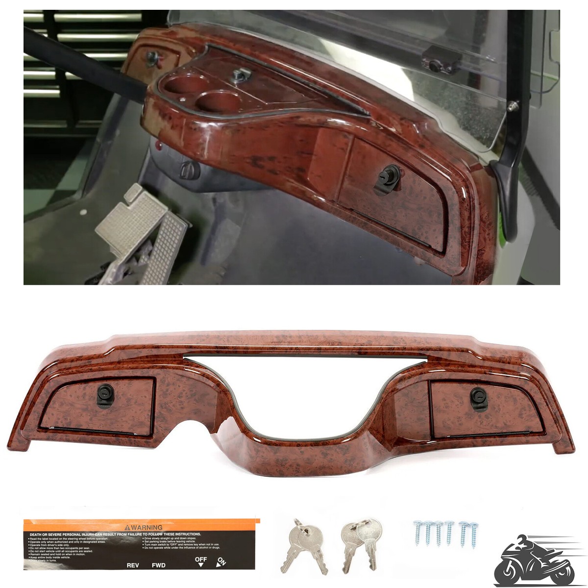 sdvp-039　50枚セット For Yamaha Drive G29 07-16 Golf Cart Wood Grain Dash Cover Kit W
