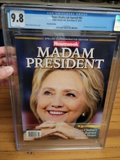 Hillary Clinton Madam President Newsweek Error Recalled CGC 9.8 RARE high grade!