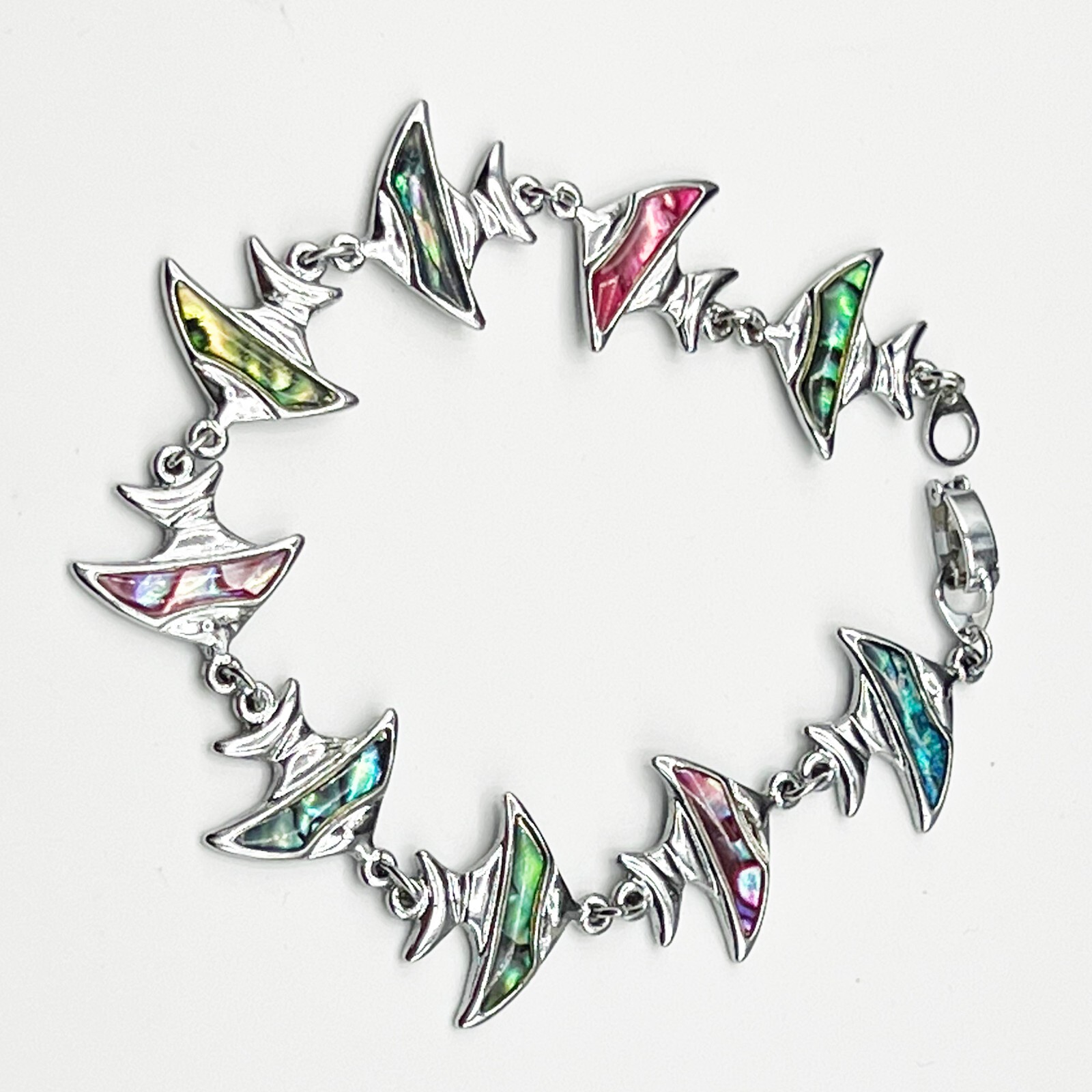 Angle fish bracelet with abalone shell inlays - image 1