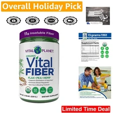 Versatile Fiber Powder - Soluble and Insoluble - Mixes with Flax, Pea, Hemp