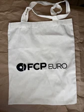 FCP Euro cotton canvas reusable shopping bag, 16" x 13", NEW