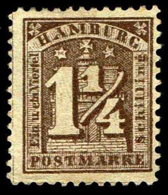 1864-65 German States - Hamburg #22 - Unused NG - VF - CV$95.00