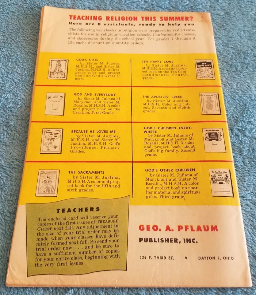 Treasure Chest Vol 5 #19 Pflaum Publishing mayo 1950 Foto 2 de 4