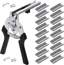 Hog Ring Pliers Kit Upholstery Type M Nail Ring Pliers 600 Pcs Nails Wire Cage