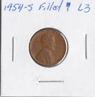 1954-S Lincoln Cent Filled 9 L3