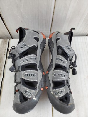 Eddie Bauer | Troy gray outdoor closed toe hiking sandals | MENS 10 EDDIE BAUER MENS TROY LEATHER WATER SANDALS 10 GRAY BUNGEE  main image 4