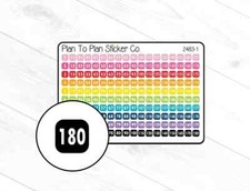 2483-1 180 Day Bold Countdown Planner Stickers.