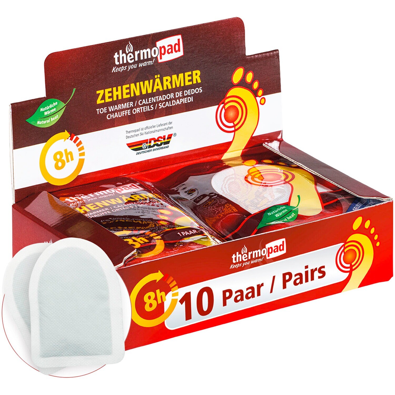 Термопрокладка Zehenwärmer extra dünn Wärmekissen NEU