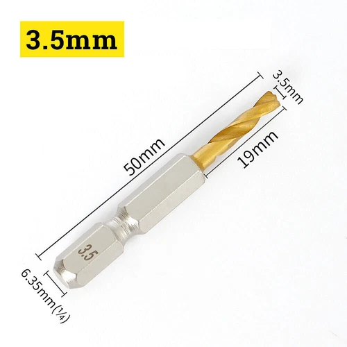 1.5-13mm Handhaben Bohrer Mit 1/4" Sechskantschaft Hss Spiralbohrer Bitaufnahme - Bild 18 von 25
