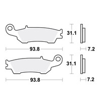 TRW EC BremsbeläGe Passend Vorn FüR Yamaha YZ 125 Bj. 2008-2020
