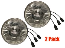 24 Volt - 2 Pack | Headlight Humvee 7" M998 M35 M923 M925 M1025 USA Made